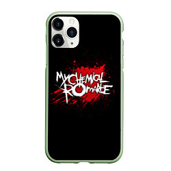 Чехол iPhone 11 Pro матовый My Chemical Romance: Blood, цвет: 3D-салатовый