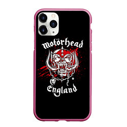 Чехол iPhone 11 Pro матовый Motorhead England, цвет: 3D-малиновый