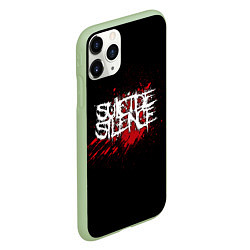 Чехол iPhone 11 Pro матовый Suicide Silence Blood, цвет: 3D-салатовый — фото 2