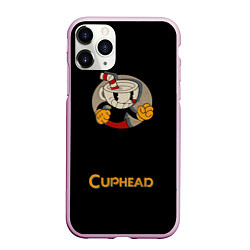 Чехол iPhone 11 Pro матовый Cuphead: Black Mugman, цвет: 3D-розовый