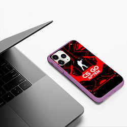 Чехол iPhone 11 Pro матовый CS:GO - Артём, цвет: 3D-фиолетовый — фото 2