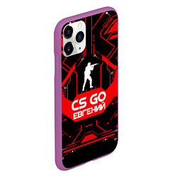 Чехол iPhone 11 Pro матовый CS:GO - Евгений, цвет: 3D-фиолетовый — фото 2