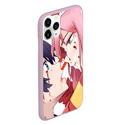 Чехол iPhone 11 Pro матовый Darling in the FranXX, цвет: 3D-розовый — фото 2