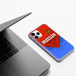 Чехол iPhone 11 Pro матовый Russia Red & Blue, цвет: 3D-светло-сиреневый — фото 2