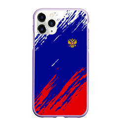 Чехол iPhone 11 Pro матовый RUSSIA SPORT, цвет: 3D-светло-сиреневый