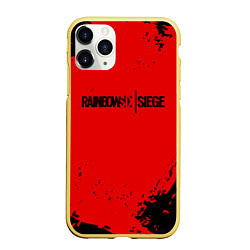 Чехол iPhone 11 Pro матовый Rainbow Six Siege: Blood Style, цвет: 3D-желтый