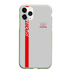 Чехол iPhone 11 Pro матовый Toyota: Silver Sport
