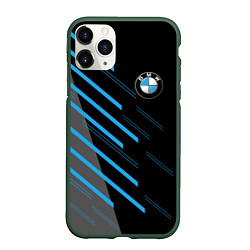 Чехол iPhone 11 Pro матовый BMW SPORT, цвет: 3D-темно-зеленый