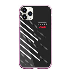 Чехол iPhone 11 Pro матовый Audi: White Rays, цвет: 3D-розовый