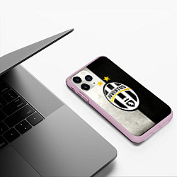 Чехол iPhone 11 Pro матовый FC Juventus W&B, цвет: 3D-розовый — фото 2