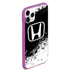 Чехол iPhone 11 Pro матовый Honda: Black Spray, цвет: 3D-фиолетовый — фото 2