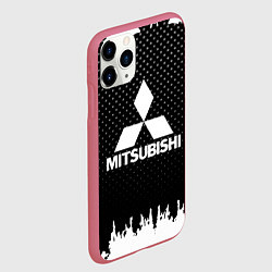 Чехол iPhone 11 Pro матовый Mitsubishi: Black Side, цвет: 3D-малиновый — фото 2