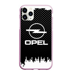 Чехол iPhone 11 Pro матовый Opel: Black Side, цвет: 3D-розовый