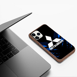 Чехол iPhone 11 Pro матовый Mitsubishi: Blue Anger, цвет: 3D-коричневый — фото 2