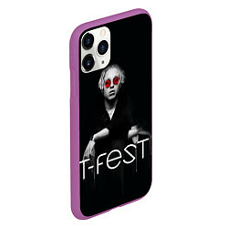 Чехол iPhone 11 Pro матовый T-Fest: Black Style, цвет: 3D-фиолетовый — фото 2
