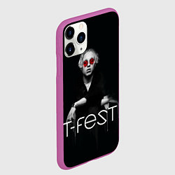 Чехол iPhone 11 Pro матовый T-Fest: Black Style, цвет: 3D-фиолетовый — фото 2