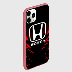 Чехол iPhone 11 Pro матовый Honda: Red Anger, цвет: 3D-малиновый — фото 2
