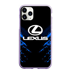 Чехол iPhone 11 Pro матовый Lexus: Blue Anger, цвет: 3D-светло-сиреневый