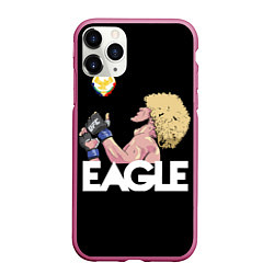 Чехол iPhone 11 Pro матовый Eagle Khabib, цвет: 3D-малиновый