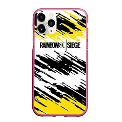 Чехол iPhone 11 Pro матовый Rainbow Six Siege: Yellow, цвет: 3D-малиновый