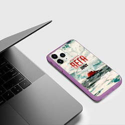 Чехол iPhone 11 Pro матовый Грот: Ледокол Вега, цвет: 3D-фиолетовый — фото 2