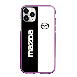 Чехол iPhone 11 Pro матовый Mazda B&W, цвет: 3D-фиолетовый