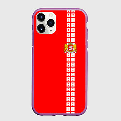 Чехол iPhone 11 Pro матовый Грузия, цвет: 3D-фиолетовый