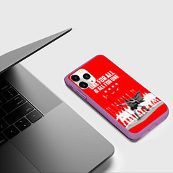 Чехол iPhone 11 Pro матовый One for all & all for one, цвет: 3D-фиолетовый — фото 2