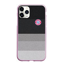 Чехол iPhone 11 Pro матовый ФК Бавария: Серый стиль, цвет: 3D-розовый
