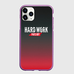 Чехол iPhone 11 Pro матовый Hard Work Pays Off: Red, цвет: 3D-фиолетовый