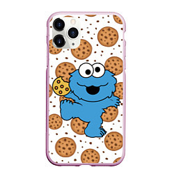 Чехол iPhone 11 Pro матовый Cookie Monster, цвет: 3D-розовый