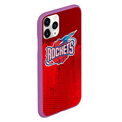 Чехол iPhone 11 Pro матовый Rockets NBA, цвет: 3D-фиолетовый — фото 2