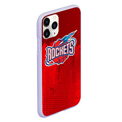 Чехол iPhone 11 Pro матовый Rockets NBA, цвет: 3D-светло-сиреневый — фото 2