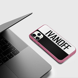 Чехол iPhone 11 Pro матовый IVANOFF, цвет: 3D-малиновый — фото 2