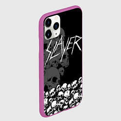 Чехол iPhone 11 Pro матовый Slayer: Dark Skulls, цвет: 3D-фиолетовый — фото 2