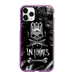 Чехол iPhone 11 Pro матовый In Flames: Skeleton King, цвет: 3D-фиолетовый