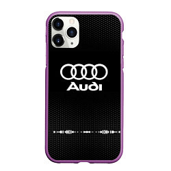 Чехол iPhone 11 Pro матовый Audi: Black Abstract, цвет: 3D-фиолетовый