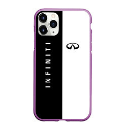Чехол iPhone 11 Pro матовый Infiniti: Black & White, цвет: 3D-фиолетовый