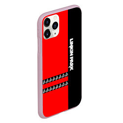 Чехол iPhone 11 Pro матовый Linkin Park: Red & Black, цвет: 3D-розовый — фото 2