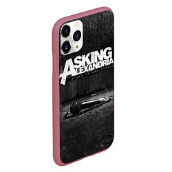 Чехол iPhone 11 Pro матовый Asking Alexandria: Black Micro, цвет: 3D-малиновый — фото 2