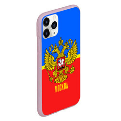 Чехол iPhone 11 Pro матовый Москва: Россия, цвет: 3D-розовый — фото 2