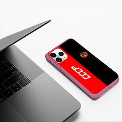 Чехол iPhone 11 Pro матовый СССР: Red Collection, цвет: 3D-малиновый — фото 2