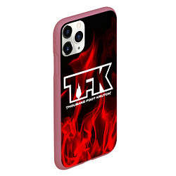 Чехол iPhone 11 Pro матовый Thousand Foot Krutch: Red Flame, цвет: 3D-малиновый — фото 2