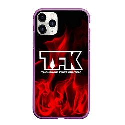 Чехол iPhone 11 Pro матовый Thousand Foot Krutch: Red Flame, цвет: 3D-фиолетовый