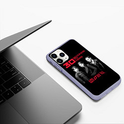 Чехол iPhone 11 Pro матовый 30 STM Band, цвет: 3D-светло-сиреневый — фото 2