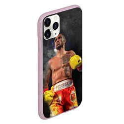 Чехол iPhone 11 Pro матовый Vasyl Lomachenko, цвет: 3D-розовый — фото 2