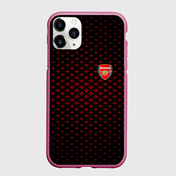 Чехол iPhone 11 Pro матовый Arsenal: Sport Grid, цвет: 3D-малиновый