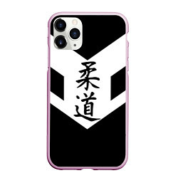 Чехол iPhone 11 Pro матовый Дзюдо: иероглифы, цвет: 3D-розовый