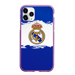 Чехол iPhone 11 Pro матовый Real Madrid FC, цвет: 3D-фиолетовый