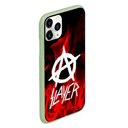 Чехол iPhone 11 Pro матовый Slayer Flame, цвет: 3D-салатовый — фото 2